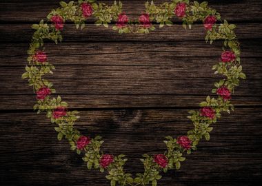 Shabby Chic Floral Heart