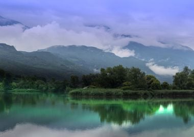 reflection on lake