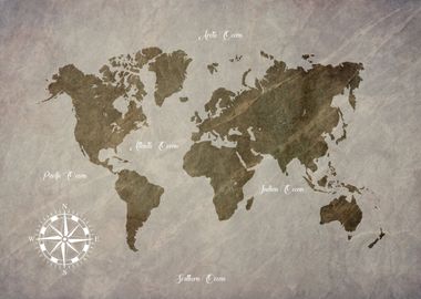 World Map Of The Earth 