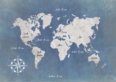 World Map Of The Earth 