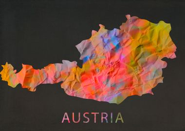 Austria Tie Dye Map