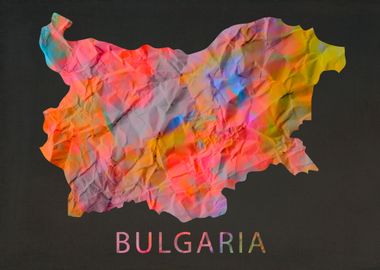 Bulgaria Tie Dye Map