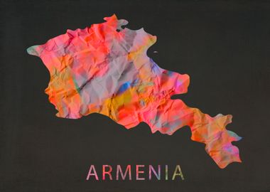 Armenia Map Tie Dye