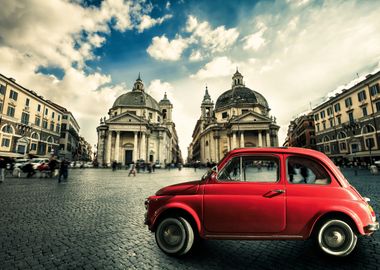 Old italian vintage car