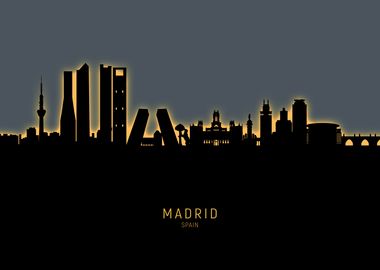 Madrid Spain Skyline