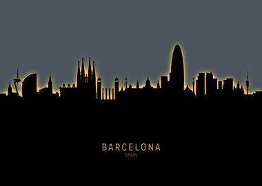 Barcelona Spain Skyline