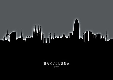 Barcelona Spain Skyline