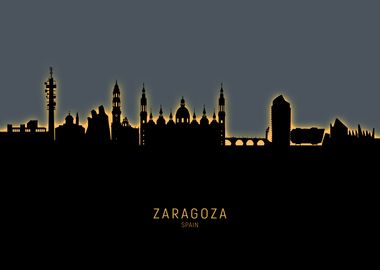 Zaragoza Spain Skyline