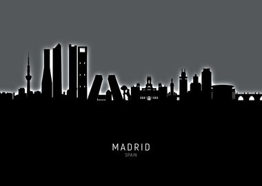 Madrid Spain Skyline