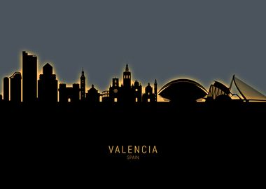 Valencia Spain Skyline