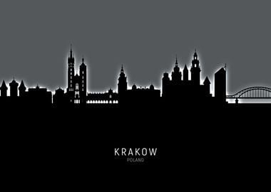 Krakow Poland Skyline