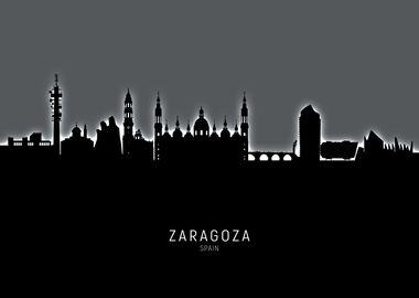 Zaragoza Spain Skyline