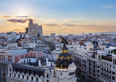 Sunset over Madrid