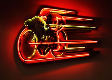 Neon Motorcycle