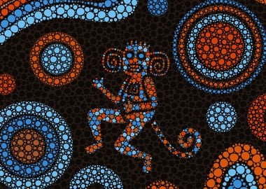 Dot Art Monkey