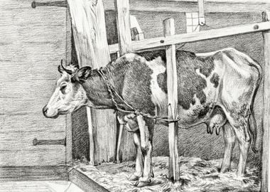 Standing Cow 1812 By Jean 