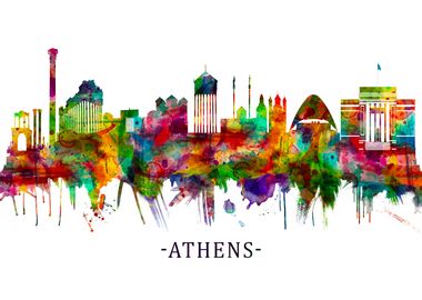 Athens Greece Skyline