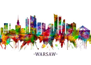 Warsaw Poland Skyline