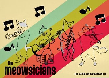 Meowsician Band Funny