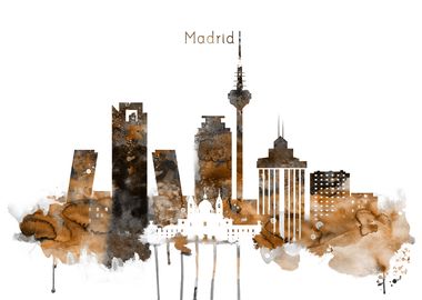 Madrid Spain Skyline