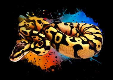 Ball Python Watercolor