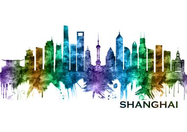 Shanghai China Skyline