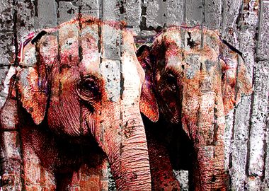 Elephant art print 2