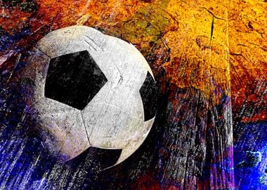 Soccer art print 7 ball