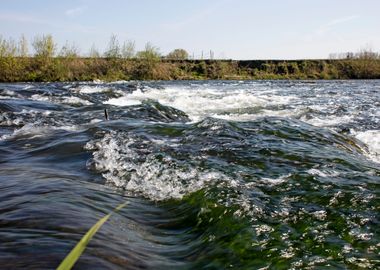 Lippe river in Olfen