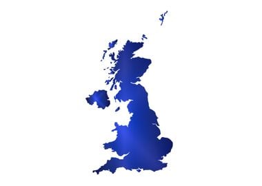 United Kingdom Map silhoue