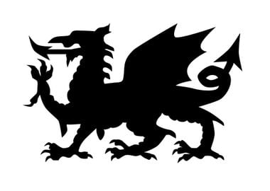 Welsh Dragon Silhouette