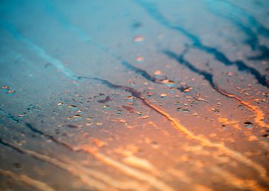 Colorful rain droplets art