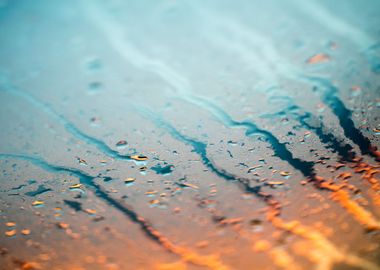 Colorful rain droplets art