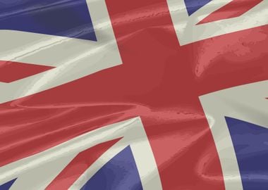 Silk Union Jack Flag Close