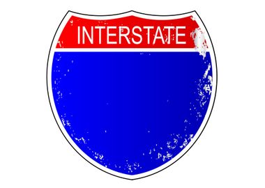 Interstate Sign Isolated