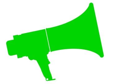 Green Isolated Megaphone