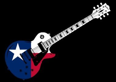 Electric Guitar Texas Flag