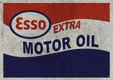 Esso Motor Oil Worn