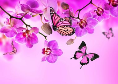 Butterflies and Flowers