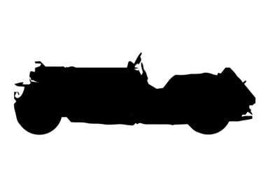 Old Fast Car Silhouette