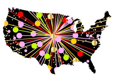 United States Map Celebrat