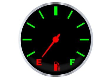 Empty Fuel Gauge