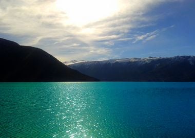 Patagonia landscape sea