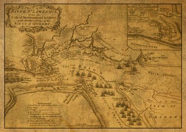 Vintage Map of St Lawrence