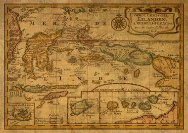 Spice Islands Vintage Map