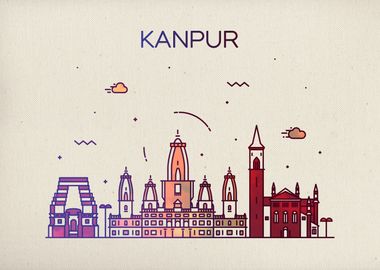 Kanpur India City Skyline