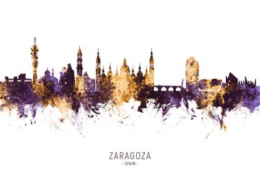 Zaragoza Spain Skyline