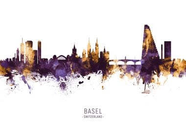 Basel Switzerland Skyline