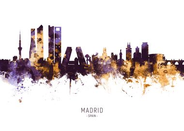 Madrid Spain Skyline