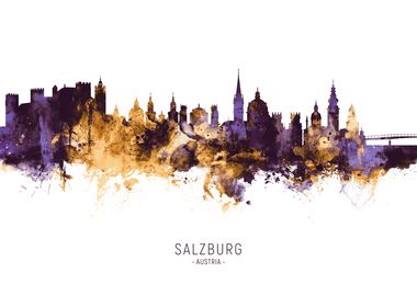 Salzburg Austria Skyline